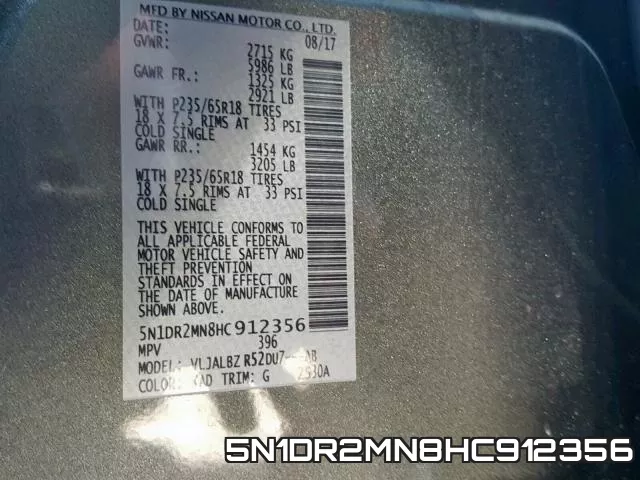 5N1DR2MN8HC912356 фото 2