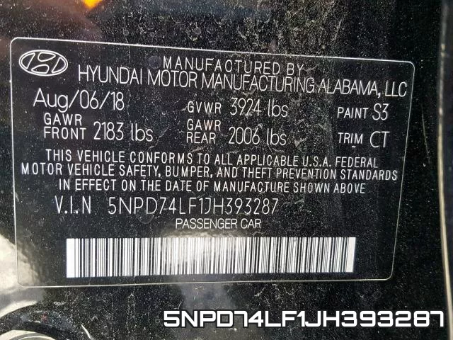 5NPD74LF1JH393287 фото 2