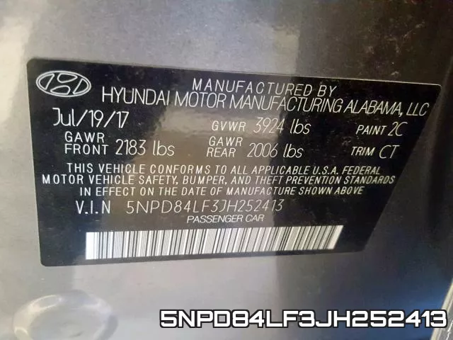 5NPD84LF3JH252413 фото 2