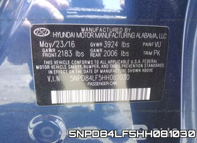 5NPD84LF5HH081030 фото 10