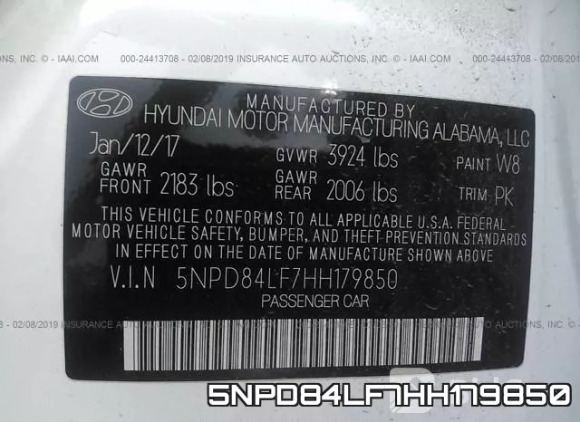 5NPD84LF7HH179850 фото 10