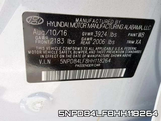 5NPD84LF8HH118264 фото 2