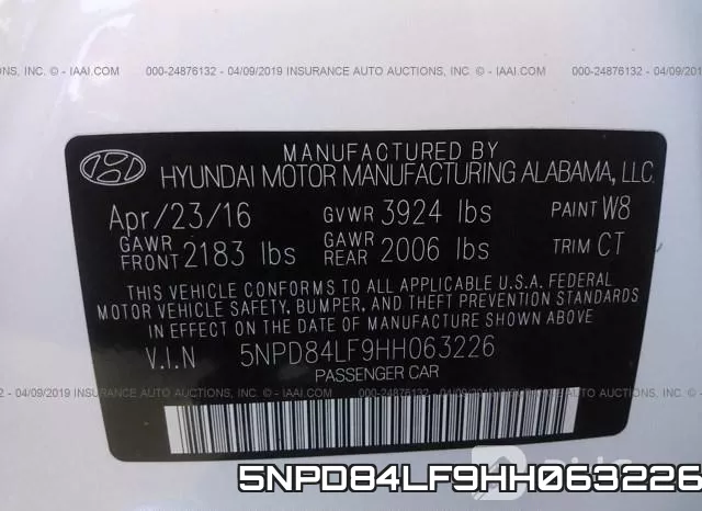 5NPD84LF9HH063226 фото 10