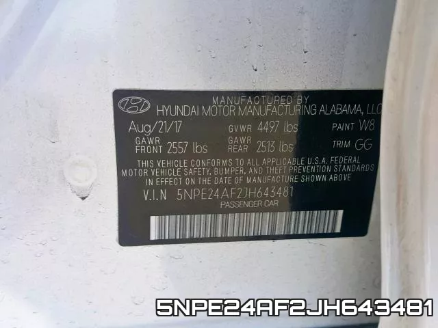 5NPE24AF2JH643481 фото 2