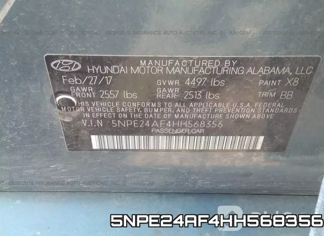 5NPE24AF4HH568356 фото 9
