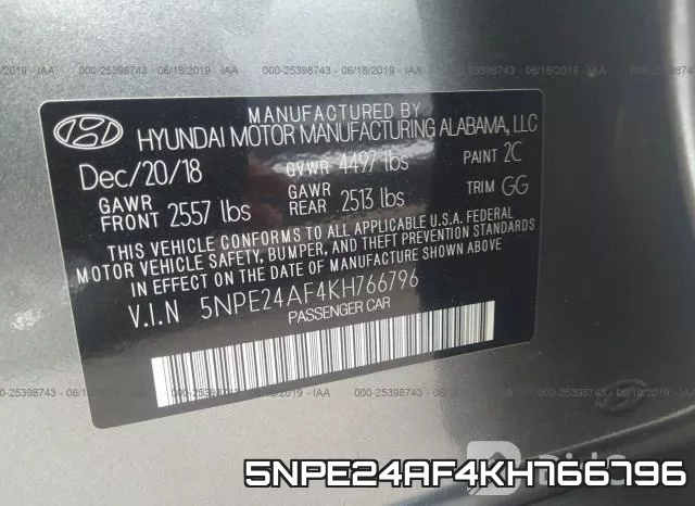 5NPE24AF4KH766796 фото 9