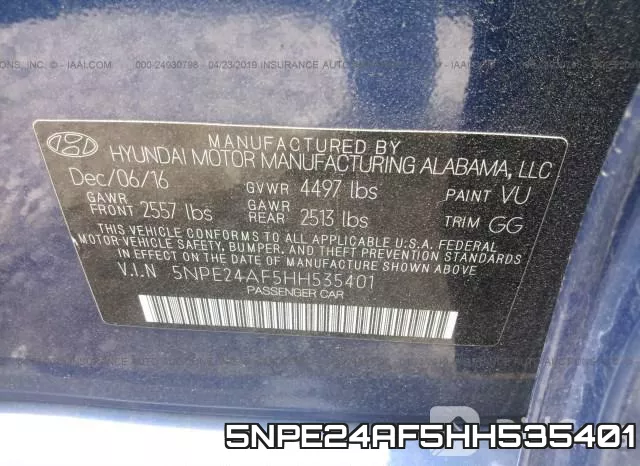 5NPE24AF5HH535401 фото 10