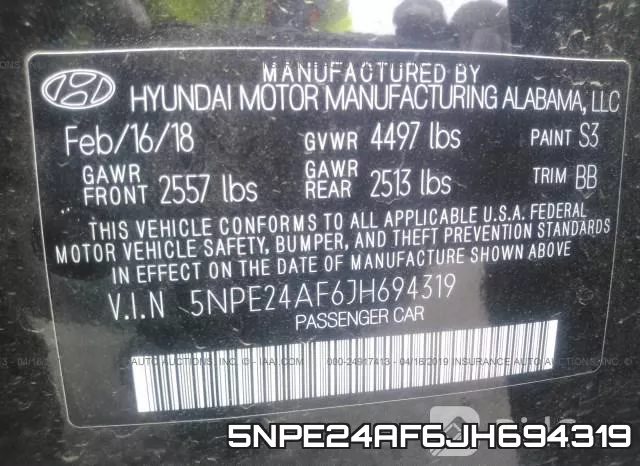 5NPE24AF6JH694319 фото 10