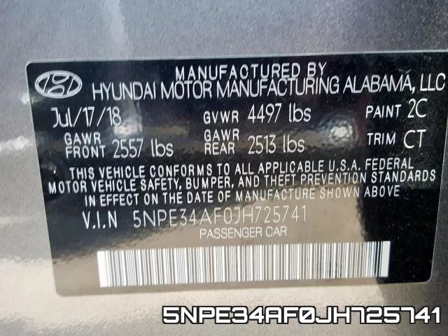 5NPE34AF0JH725741 фото 2
