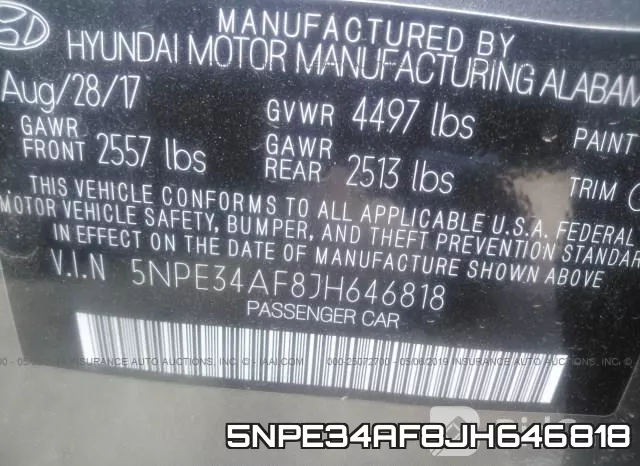 5NPE34AF8JH646818 фото 10