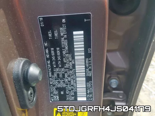 5TDJGRFH4JS041179 фото 2