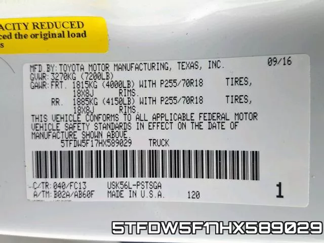 5TFDW5F17HX589029 фото 2