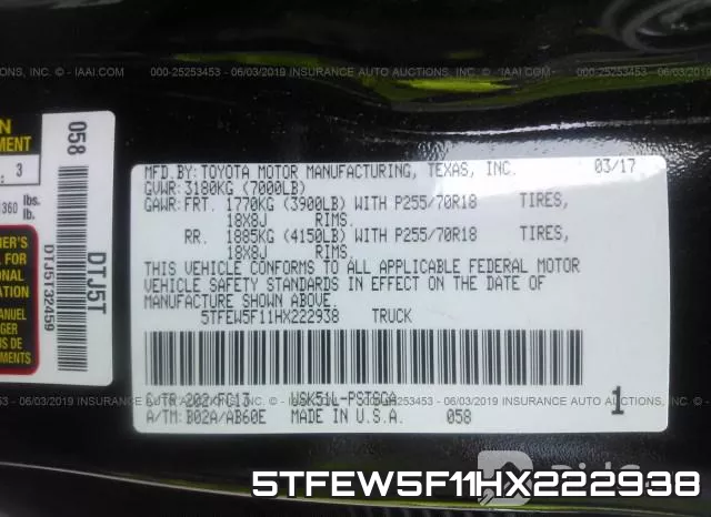 5TFEW5F11HX222938 фото 10