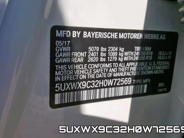 5UXWX9C32H0W72569 фото 2