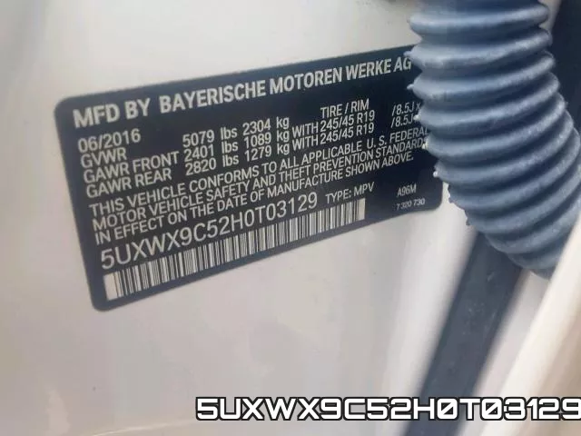 5UXWX9C52H0T03129 фото 2