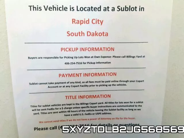 5XYZTDLB2JG568569 фото 9