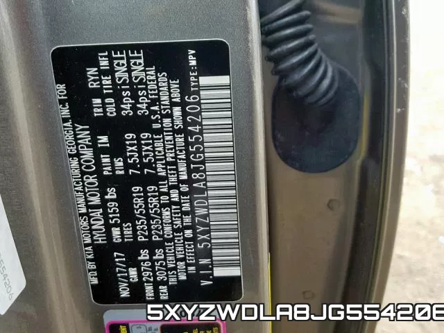 5XYZWDLA8JG554206 фото 2
