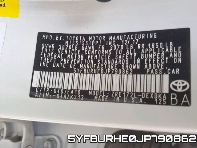 5YFBURHE0JP790862 фото 2