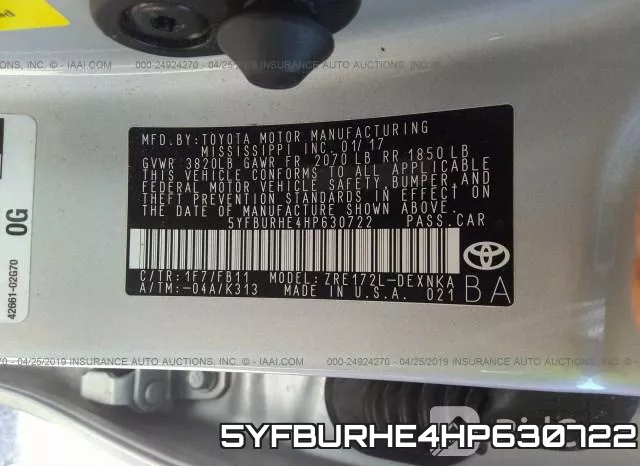 5YFBURHE4HP630722 фото 10