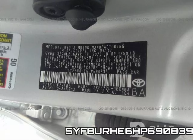 5YFBURHE6HP690839 фото 10