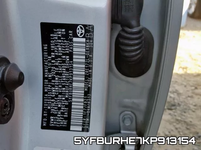 5YFBURHE7KP913154 фото 2