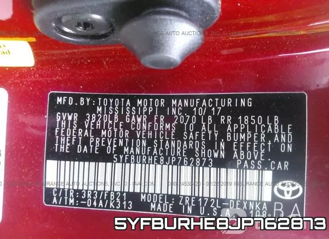 5YFBURHE8JP762873 фото 10