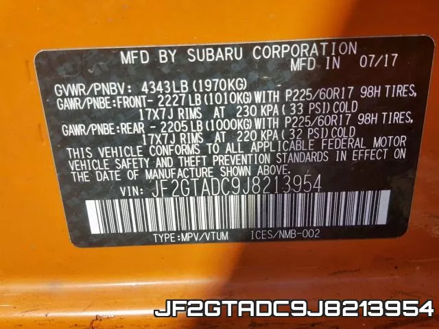 JF2GTADC9J8213954 фото 2