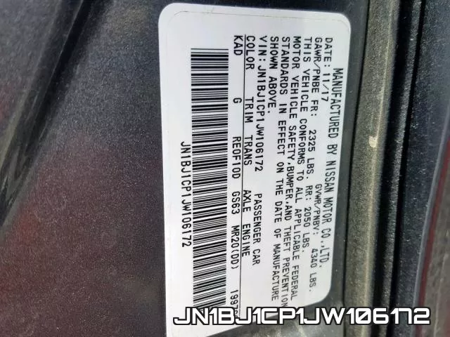 JN1BJ1CP1JW106172 фото 2