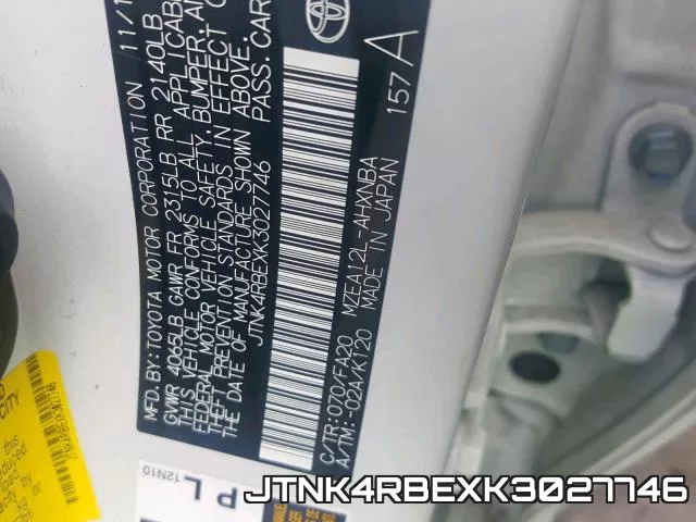 JTNK4RBEXK3027746 фото 2
