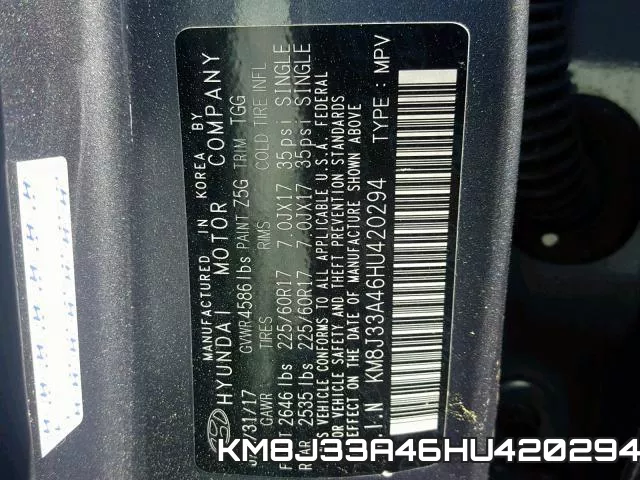 KM8J33A46HU420294 фото 2