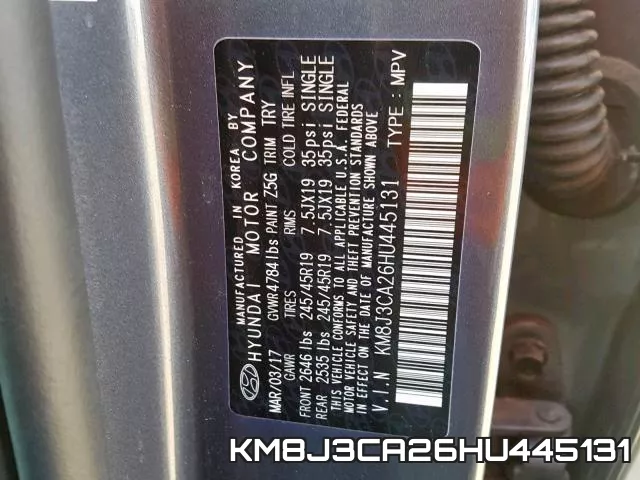 KM8J3CA26HU445131 фото 2