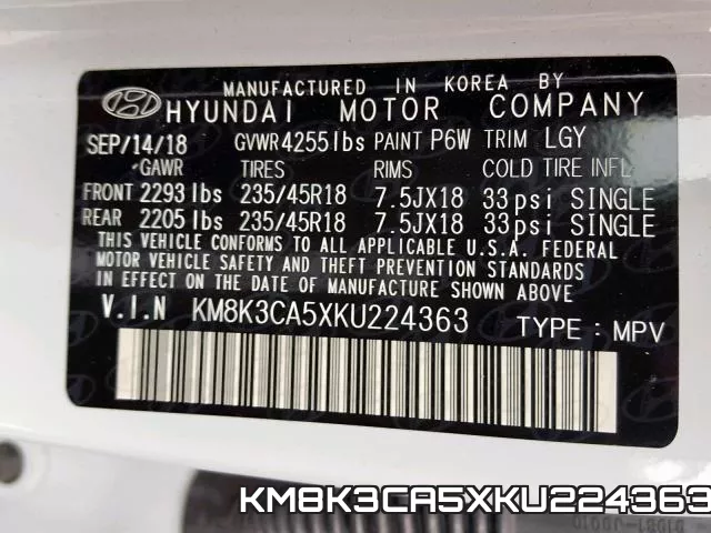 KM8K3CA5XKU224363 фото 2