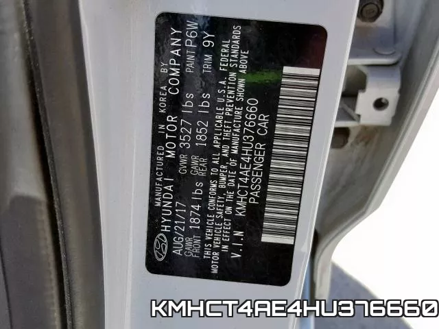 KMHCT4AE4HU376660 фото 2