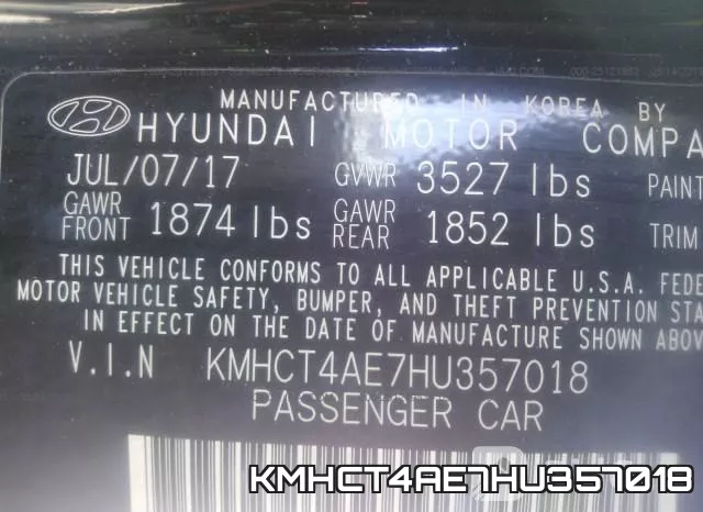 KMHCT4AE7HU357018 фото 10