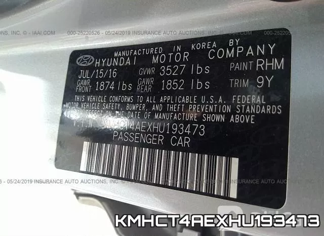 KMHCT4AEXHU193473 фото 10
