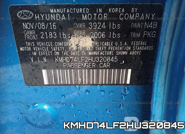 KMHD74LF2HU320845 фото 10