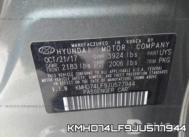KMHD74LF9JU577944 фото 10