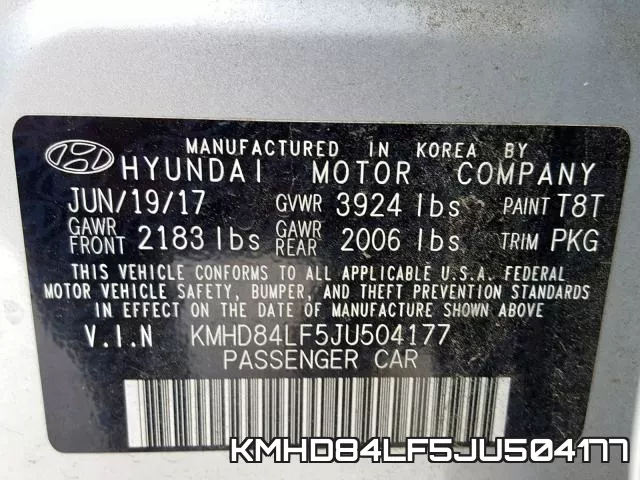 KMHD84LF5JU504177 фото 2