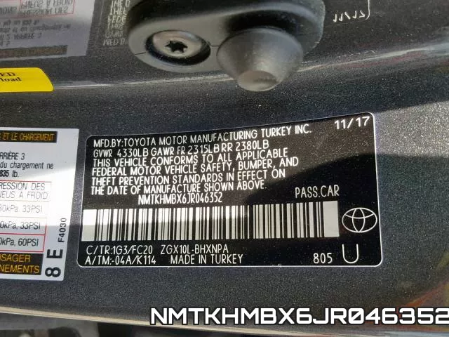 NMTKHMBX6JR046352 фото 2