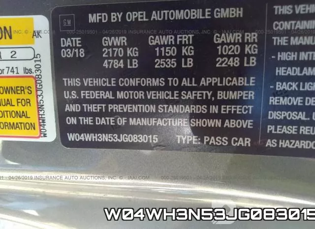 W04WH3N53JG083015 фото 10