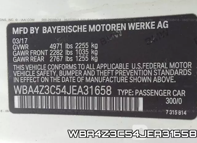 WBA4Z3C54JEA31658 фото 10