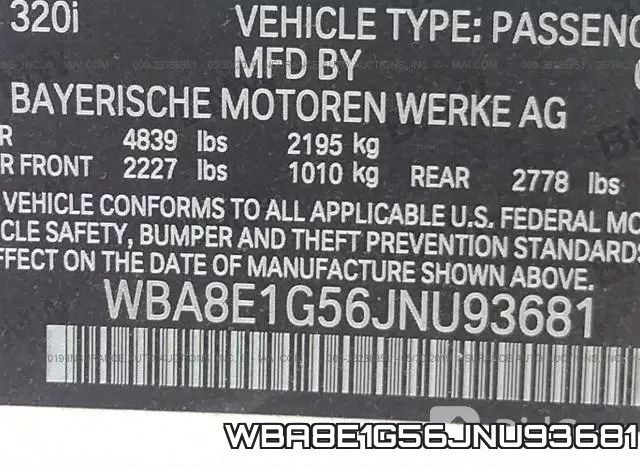 WBA8E1G56JNU93681 фото 10