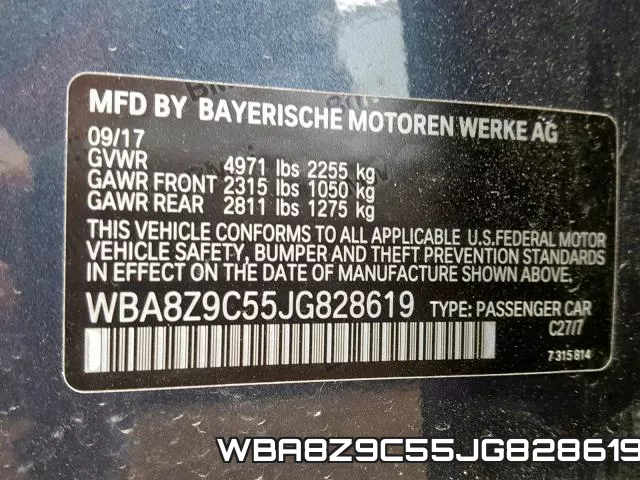 WBA8Z9C55JG828619 фото 2