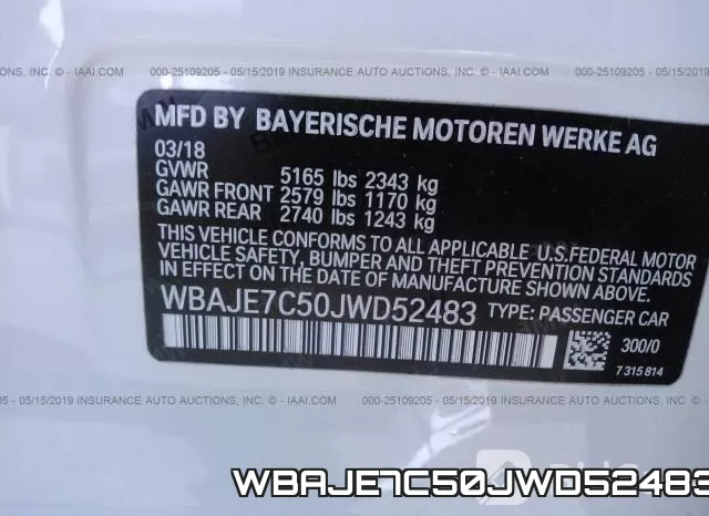 WBAJE7C50JWD52483 фото 10