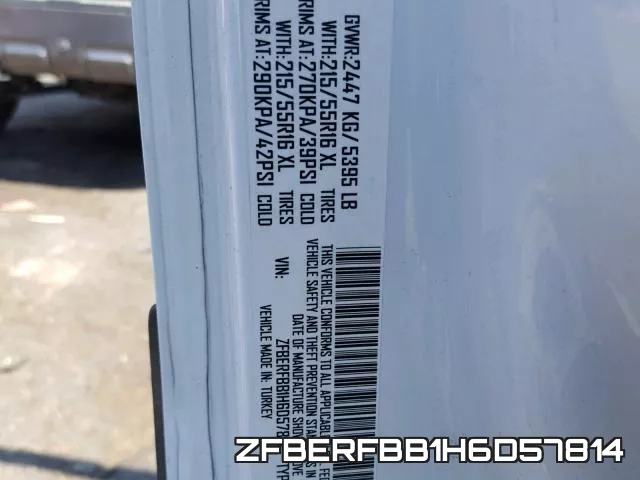ZFBERFBB1H6D57814 фото 2