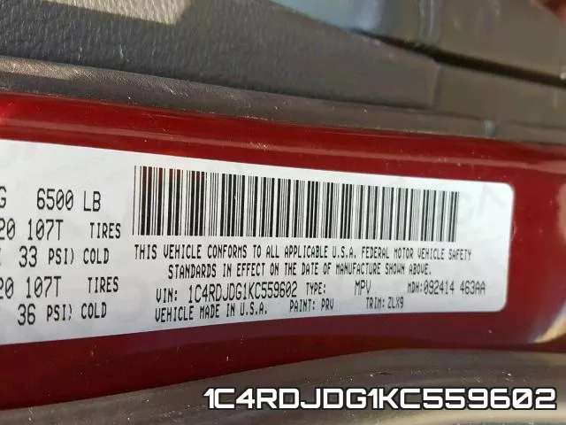 1C4RDJDG1KC559602 фото 2