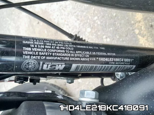 1HD4LE218KC418091 фото 2