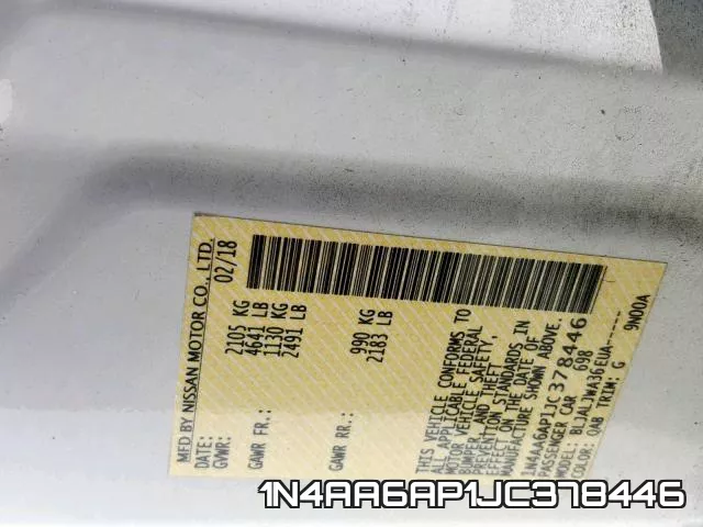 1N4AA6AP1JC378446 фото 2