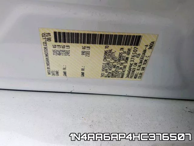 1N4AA6AP4HC376507 фото 2