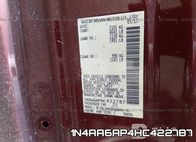 1N4AA6AP4HC422787 фото 10
